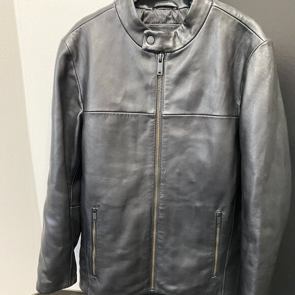 DNKY Genuine Leather Men's Jacket Size S - Picture 1 of 8